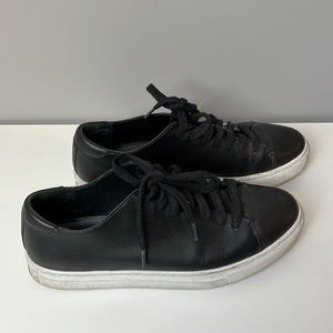 Club Monaco black leather sneakers. Size 8.5US